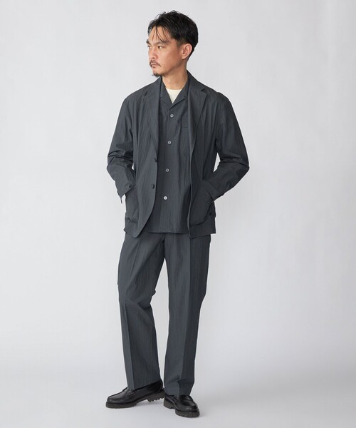 SHIPS（シップス）の「SHIPS:〈洗濯機可能〉CO+ ノープリーツ パンツ(セットアップ対応)（その他パンツ・メンズ・ダークグレー/グレー系その他/ブラック・SMALL/MEDIUM/LARGE）」の7枚目の写真