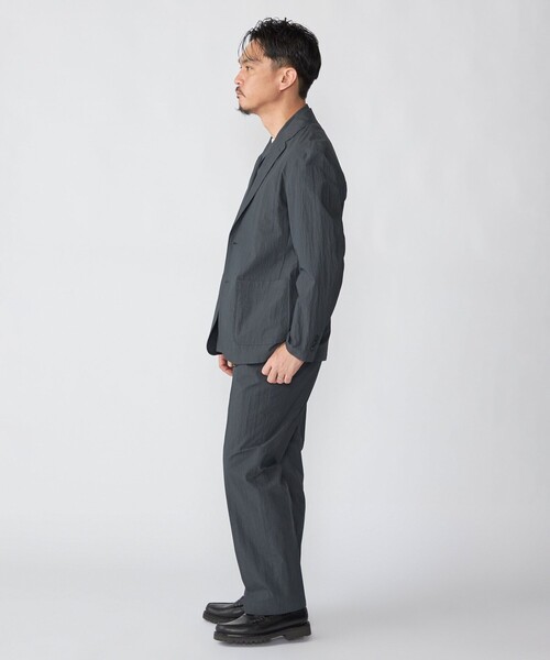 SHIPS（シップス）の「SHIPS:〈洗濯機可能〉CO+ ノープリーツ パンツ(セットアップ対応)（その他パンツ・メンズ・ダークグレー/グレー系その他/ブラック・SMALL/MEDIUM/LARGE）」の8枚目の写真