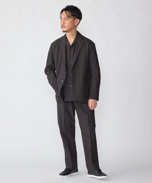 SHIPS（シップス）の「SHIPS:〈洗濯機可能〉CO+ ノープリーツ パンツ(セットアップ対応)（その他パンツ・メンズ・ダークグレー/グレー系その他/ブラック・SMALL/MEDIUM/LARGE）」の11枚目の写真