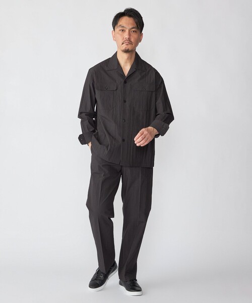 SHIPS（シップス）の「SHIPS:〈洗濯機可能〉CO+ ノープリーツ パンツ(セットアップ対応)（その他パンツ・メンズ・ダークグレー/グレー系その他/ブラック・SMALL/MEDIUM/LARGE）」の12枚目の写真
