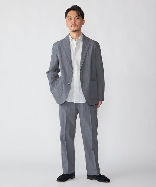 SHIPS（シップス）の「SHIPS:〈洗濯機可能〉CO+ ノープリーツ パンツ(セットアップ対応)（その他パンツ・メンズ・ダークグレー/グレー系その他/ブラック・SMALL/MEDIUM/LARGE）」の13枚目の写真