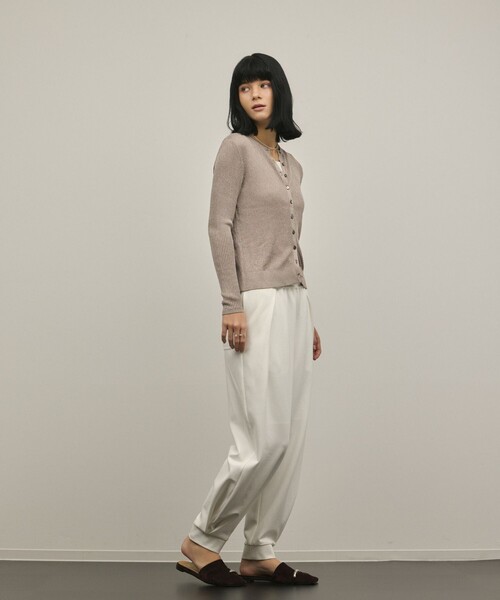 Diagram(ダイアグラム)の「ハイゲージラメニットカーディガン(カーディガン/ボレロ・レディース・グレー/ブラック・36)」の4枚目の写真