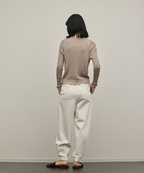 Diagram(ダイアグラム)の「ハイゲージラメニットカーディガン(カーディガン/ボレロ・レディース・グレー/ブラック・36)」の5枚目の写真