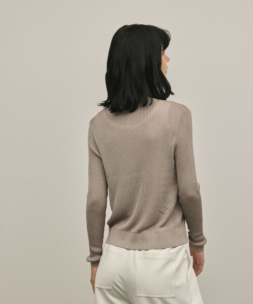 Diagram(ダイアグラム)の「ハイゲージラメニットカーディガン(カーディガン/ボレロ・レディース・グレー/ブラック・36)」の7枚目の写真