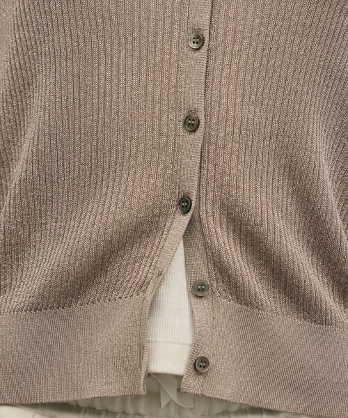 Diagram(ダイアグラム)の「ハイゲージラメニットカーディガン(カーディガン/ボレロ・レディース・グレー/ブラック・36)」の9枚目の写真