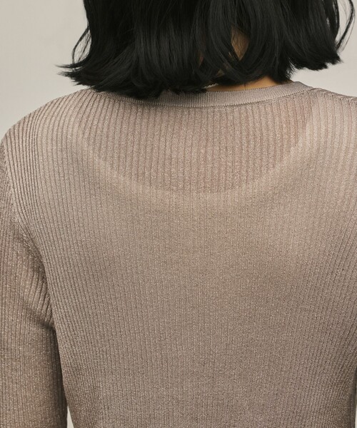 Diagram(ダイアグラム)の「ハイゲージラメニットカーディガン(カーディガン/ボレロ・レディース・グレー/ブラック・36)」の11枚目の写真