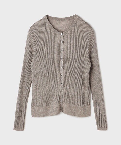 Diagram(ダイアグラム)の「ハイゲージラメニットカーディガン(カーディガン/ボレロ・レディース・グレー/ブラック・36)」の12枚目の写真