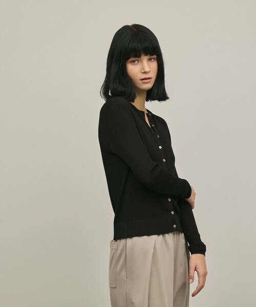 Diagram(ダイアグラム)の「ハイゲージラメニットカーディガン(カーディガン/ボレロ・レディース・グレー/ブラック・36)」の17枚目の写真