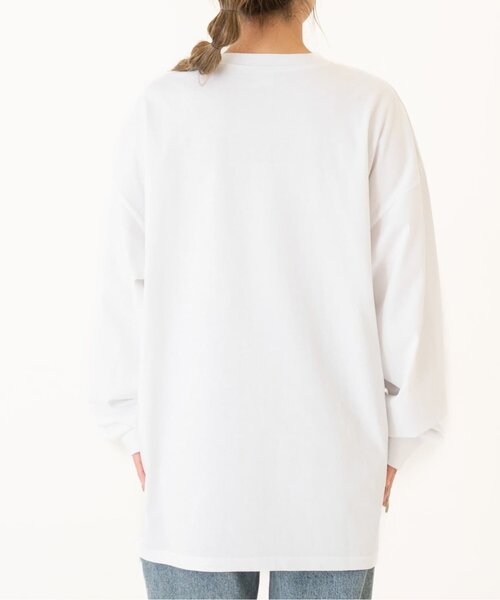 and D. petit main(アンドディープティマイン)の「【親子リンク】【DAD】蛍光カラーロゴ長袖Tシャツ(Tシャツ/カットソー・レディース・カーキ/チャコール/ホワイト/ベージュ系その他・F)」の11枚目の写真