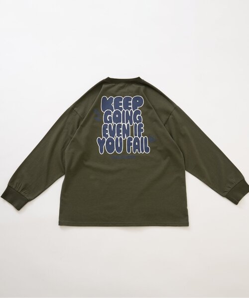 and D. petit main(アンドディープティマイン)の「【親子リンク】【DAD】蛍光カラーロゴ長袖Tシャツ(Tシャツ/カットソー・レディース・カーキ/チャコール/ホワイト/ベージュ系その他・F)」の14枚目の写真
