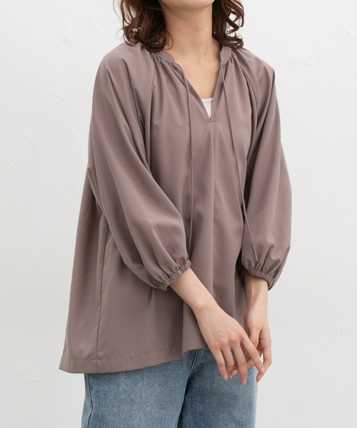 8分袖マオスキッパーブラウス（シャツ/ブラウス）｜Honeys（ハニーズ