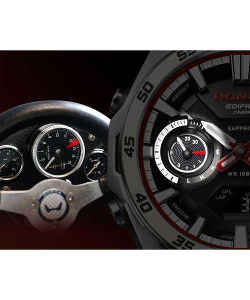 EDIFICE(CASIO)（エディフィス）の「Honda F1初優勝60周年記念 コラボレーションモデル / ECB-2300HR-1AJR（アナログ腕時計・メンズ・ブラック×ホワイト・FREE）」の12枚目の写真