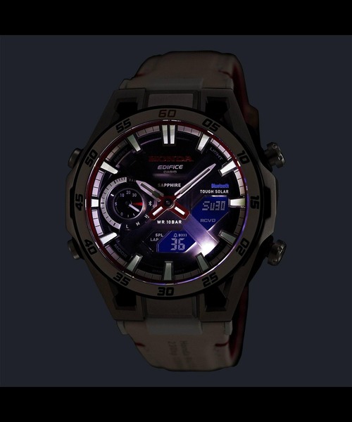 EDIFICE(CASIO)（エディフィス）の「Honda F1初優勝60周年記念 コラボレーションモデル / ECB-2300HR-1AJR（アナログ腕時計・メンズ・ブラック×ホワイト・FREE）」の6枚目の写真