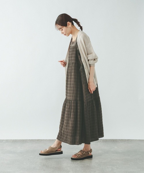 GLOBAL WORK（グローバルワーク）の「2WAYアソートチェックワンピ/636034（ワンピース・レディース・イエロー/スカイブルー/ダークブラウン・LARGE/MEDIUM）」の20枚目の写真