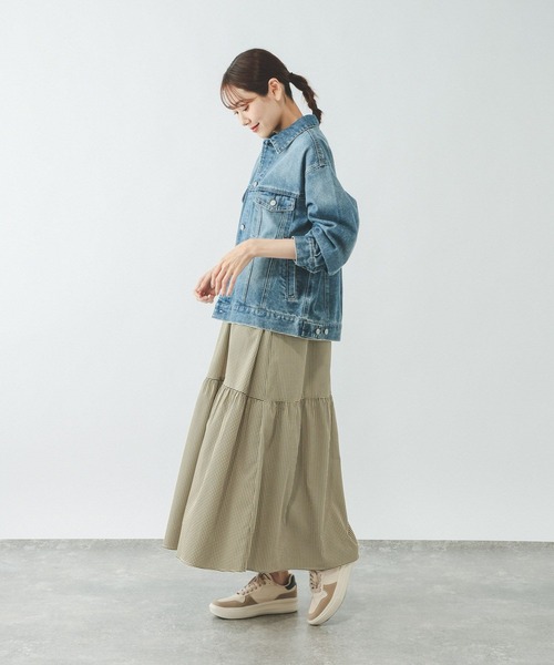 GLOBAL WORK（グローバルワーク）の「2WAYアソートチェックワンピ/636034（ワンピース・レディース・イエロー/スカイブルー/ダークブラウン・LARGE/MEDIUM）」の5枚目の写真