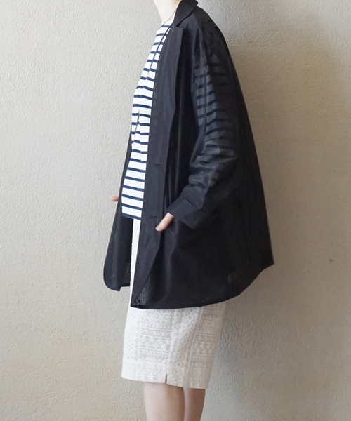 JOURNAL STANDARD LUXE(ジャーナルスタンダード ラックス)の「【M.B.L】L/SL DROP SHOULDER BASQUE SHIRT(Tシャツ/カットソー・レディース・ホワイト・2)」の3枚目の写真