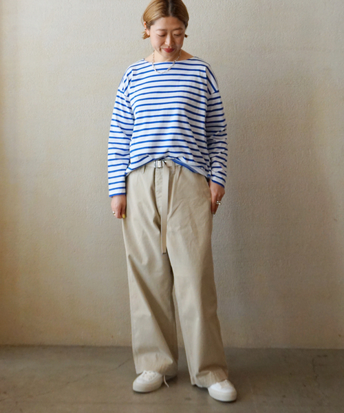 JOURNAL STANDARD LUXE(ジャーナルスタンダード ラックス)の「【M.B.L】L/SL DROP SHOULDER BASQUE SHIRT(Tシャツ/カットソー・レディース・ホワイト・2)」の7枚目の写真