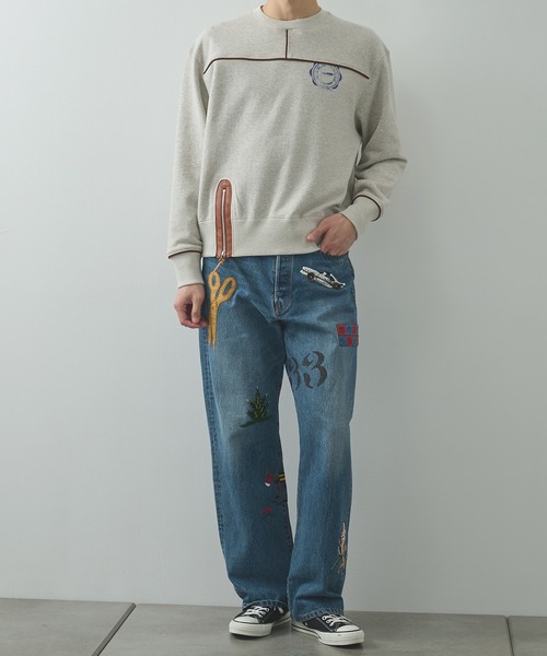 KHOKI/コッキ】Hand-Embroidered Denim Pants（デニムパンツ）｜KHOKI