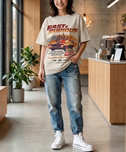 ALWAYS GOOD TIME（オルウェイズグッドタイム）の「【ＦＡＳＴ＆ＦＵＲＩＯＵＳ/ワイルドスピード】ＵＳＤ加工ヴィンテージプリント半袖Ｔシャツ/Movie Tee/ユニセックス（Tシャツ/カットソー・メンズ・ブラック系その他/アイボリー/ホワイト系その他/スミクロ・LL/L/M）」の13枚目の写真