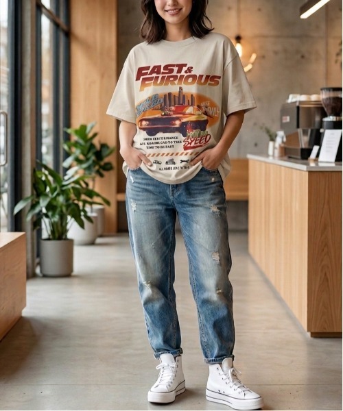 ALWAYS GOOD TIME（オルウェイズグッドタイム）の「【ＦＡＳＴ＆ＦＵＲＩＯＵＳ/ワイルドスピード】ＵＳＤ加工ヴィンテージプリント半袖Ｔシャツ/Movie Tee/ユニセックス（Tシャツ/カットソー・メンズ・ブラック系その他/アイボリー/ホワイト系その他/スミクロ・LL/L/M）」の14枚目の写真