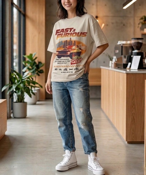ALWAYS GOOD TIME（オルウェイズグッドタイム）の「【ＦＡＳＴ＆ＦＵＲＩＯＵＳ/ワイルドスピード】ＵＳＤ加工ヴィンテージプリント半袖Ｔシャツ/Movie Tee/ユニセックス（Tシャツ/カットソー・メンズ・ブラック系その他/アイボリー/ホワイト系その他/スミクロ・LL/L/M）」の15枚目の写真