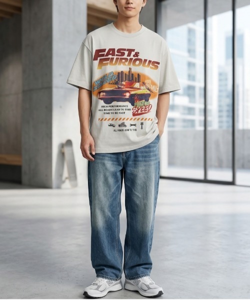 ALWAYS GOOD TIME（オルウェイズグッドタイム）の「【ＦＡＳＴ＆ＦＵＲＩＯＵＳ/ワイルドスピード】ＵＳＤ加工ヴィンテージプリント半袖Ｔシャツ/Movie Tee/ユニセックス（Tシャツ/カットソー・メンズ・ブラック系その他/アイボリー/ホワイト系その他/スミクロ・LL/L/M）」の10枚目の写真