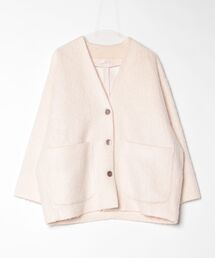 ブランド古着】ウールモヘアシャギー ノーカラージャケット（ノー