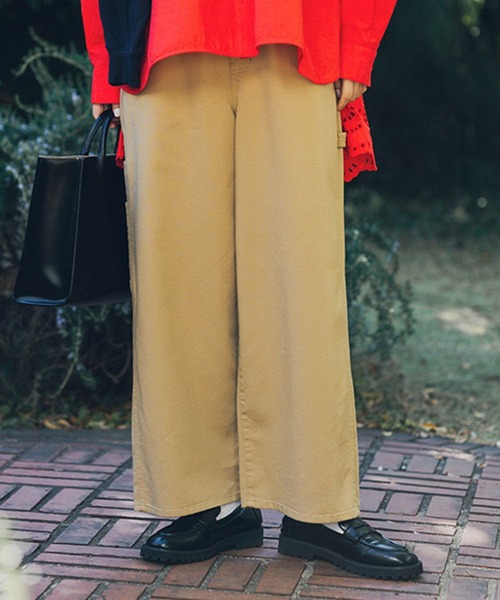 studio CLIP（スタディオクリップ）の「ルーズストレッチペインターパンツ[プチ・プラスサイズあり]（その他パンツ・レディース・インディゴブルー/ベージュ/オフホワイト・MEDIUM/LARGE/ﾌﾘｰ(L)/PF）」の3枚目の写真