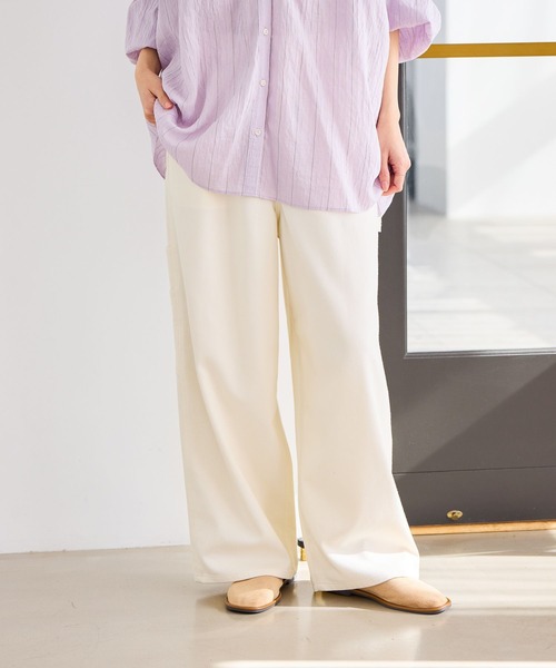 studio CLIP（スタディオクリップ）の「ルーズストレッチペインターパンツ[プチ・プラスサイズあり]（その他パンツ・レディース・インディゴブルー/ベージュ/オフホワイト・MEDIUM/LARGE/ﾌﾘｰ(L)/PF）」の5枚目の写真
