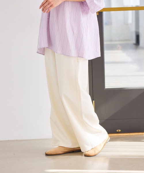 studio CLIP（スタディオクリップ）の「ルーズストレッチペインターパンツ[プチ・プラスサイズあり]（その他パンツ・レディース・インディゴブルー/ベージュ/オフホワイト・MEDIUM/LARGE/ﾌﾘｰ(L)/PF）」の8枚目の写真