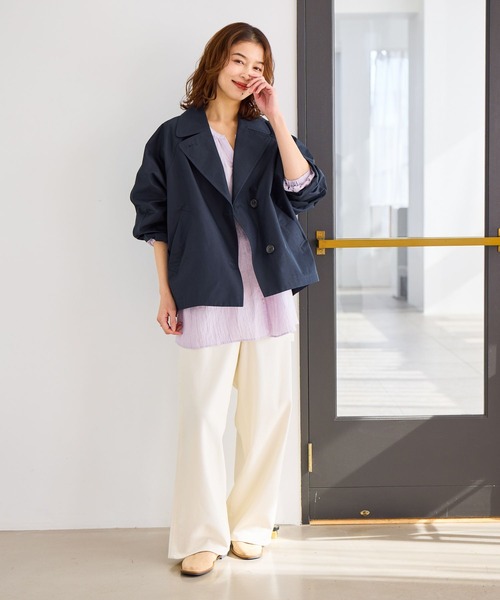 studio CLIP（スタディオクリップ）の「ルーズストレッチペインターパンツ[プチ・プラスサイズあり]（その他パンツ・レディース・インディゴブルー/ベージュ/オフホワイト・MEDIUM/LARGE/ﾌﾘｰ(L)/PF）」の9枚目の写真