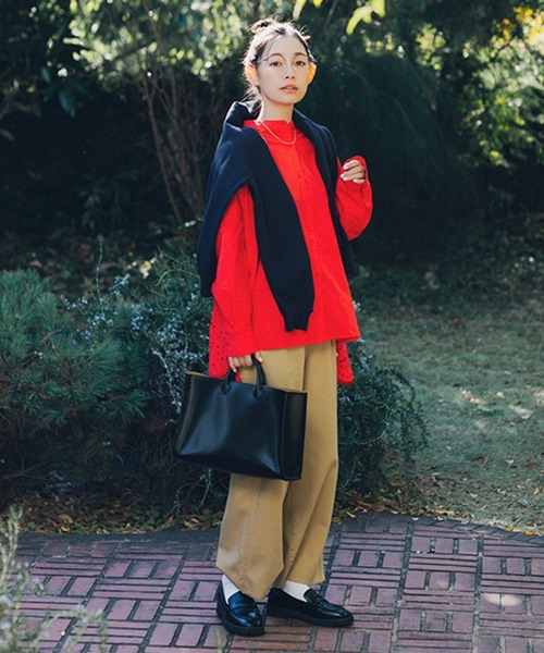 studio CLIP（スタディオクリップ）の「ルーズストレッチペインターパンツ[プチ・プラスサイズあり]（その他パンツ・レディース・インディゴブルー/ベージュ/オフホワイト・MEDIUM/LARGE/ﾌﾘｰ(L)/PF）」の17枚目の写真