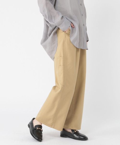 studio CLIP（スタディオクリップ）の「ルーズストレッチペインターパンツ[プチ・プラスサイズあり]（その他パンツ・レディース・インディゴブルー/ベージュ/オフホワイト・MEDIUM/LARGE/ﾌﾘｰ(L)/PF）」の21枚目の写真