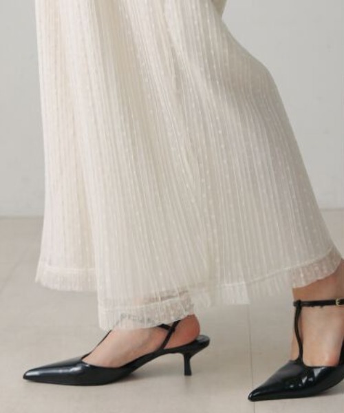 Bou Jeloud（ブージュルード）の「チュールプリーツフレアパンツ（その他パンツ・レディース・ブラック/アイボリー・MEDIUM）」の13枚目の写真