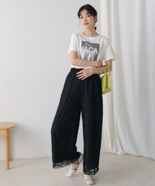 Bou Jeloud（ブージュルード）の「チュールプリーツフレアパンツ（その他パンツ・レディース・ブラック/アイボリー・MEDIUM）」の16枚目の写真