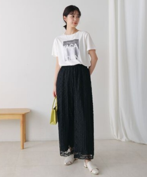 Bou Jeloud（ブージュルード）の「チュールプリーツフレアパンツ（その他パンツ・レディース・ブラック/アイボリー・MEDIUM）」の18枚目の写真