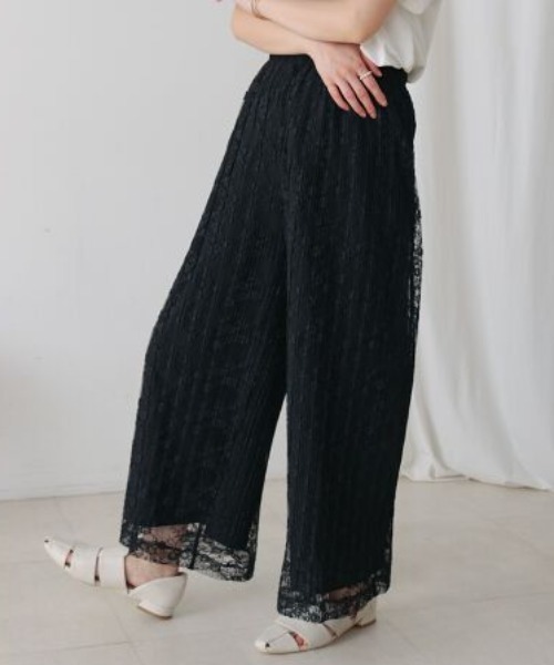 Bou Jeloud（ブージュルード）の「チュールプリーツフレアパンツ（その他パンツ・レディース・ブラック/アイボリー・MEDIUM）」の19枚目の写真