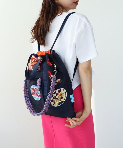 Cepica(セピカ)の「【Cepica×CONTROL FREAK】パッチナイロン3Wayスクエアトート(別注)(トートバッグ・レディース・オフホワイト/ネイビー・FREE)」の7枚目の写真