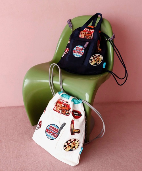 Cepica(セピカ)の「【Cepica×CONTROL FREAK】パッチナイロン3Wayスクエアトート(別注)(トートバッグ・レディース・オフホワイト/ネイビー・FREE)」の9枚目の写真