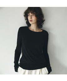 VANONE ATELIER（バノンアトリエ）の「A3565 ウールブレンドロングスリーブ_Black（Tシャツ/カットソー）」