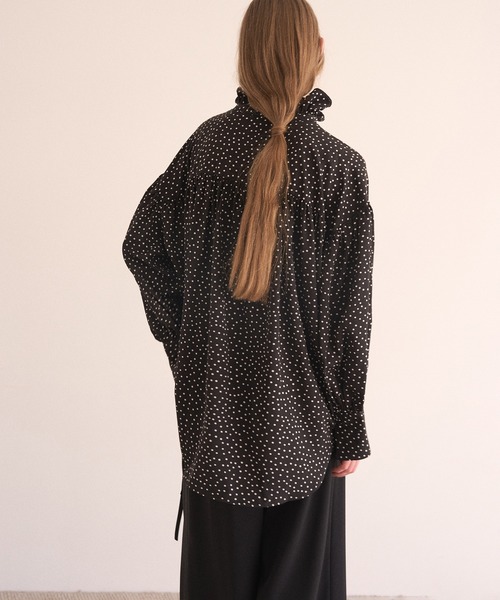 MIELI INVARIANT(ミエリインヴァリアント)の「Dot Frill Classical Blouse(シャツ/ブラウス・レディース・ホワイト系その他/ブラック系その他・FREE)」の8枚目の写真
