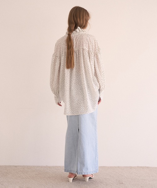 MIELI INVARIANT(ミエリインヴァリアント)の「Dot Frill Classical Blouse(シャツ/ブラウス・レディース・ホワイト系その他/ブラック系その他・FREE)」の14枚目の写真