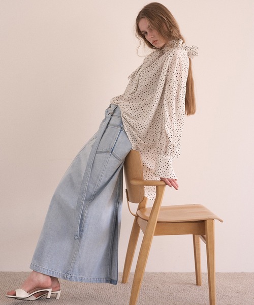 MIELI INVARIANT(ミエリインヴァリアント)の「Dot Frill Classical Blouse(シャツ/ブラウス・レディース・ホワイト系その他/ブラック系その他・FREE)」の11枚目の写真