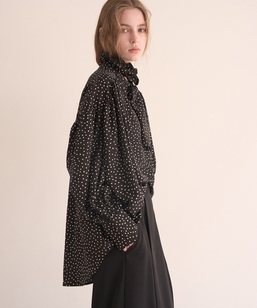 MIELI INVARIANT(ミエリインヴァリアント)の「Dot Frill Classical Blouse(シャツ/ブラウス・レディース・ホワイト系その他/ブラック系その他・FREE)」の7枚目の写真