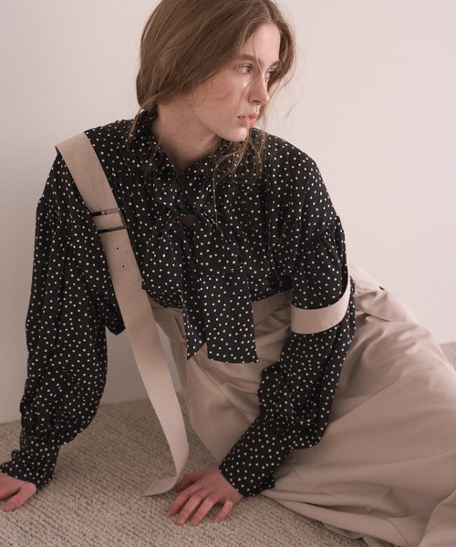 MIELI INVARIANT(ミエリインヴァリアント)の「Dot Frill Classical Blouse(シャツ/ブラウス・レディース・ホワイト系その他/ブラック系その他・FREE)」の15枚目の写真