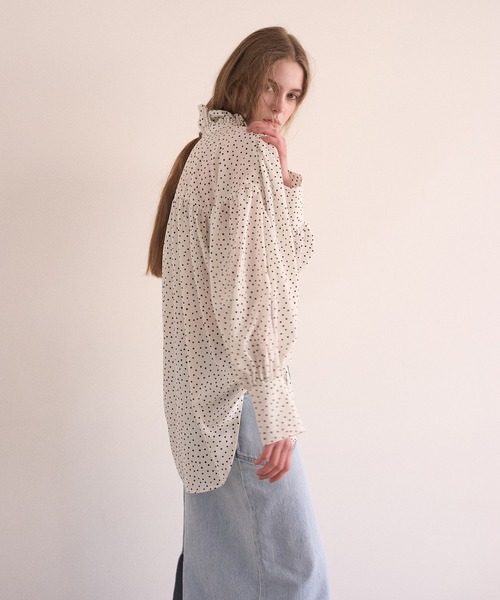 MIELI INVARIANT(ミエリインヴァリアント)の「Dot Frill Classical Blouse(シャツ/ブラウス・レディース・ホワイト系その他/ブラック系その他・FREE)」の13枚目の写真