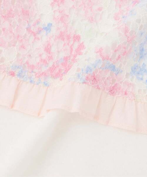 sense of wonder（センスオブワンダー）の「アジサイレースエプロンつき2WAYオール【オーガニック】（ロンパース・キッズ・ピンク/レモンイエロー・50-70cm）」の12枚目の写真