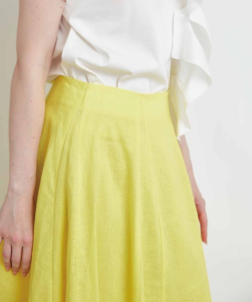 PICCIN（ピッチン）の「麻ドレープAラインスカート（スカート・レディース・ターコイズブルー/ピンク/イエロー・M）」の12枚目の写真