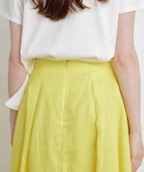 PICCIN（ピッチン）の「麻ドレープAラインスカート（スカート・レディース・ターコイズブルー/ピンク/イエロー・M）」の10枚目の写真