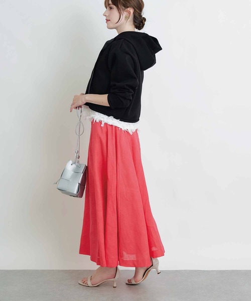 PICCIN（ピッチン）の「麻ドレープAラインスカート（スカート・レディース・ターコイズブルー/ピンク/イエロー・M）」の20枚目の写真